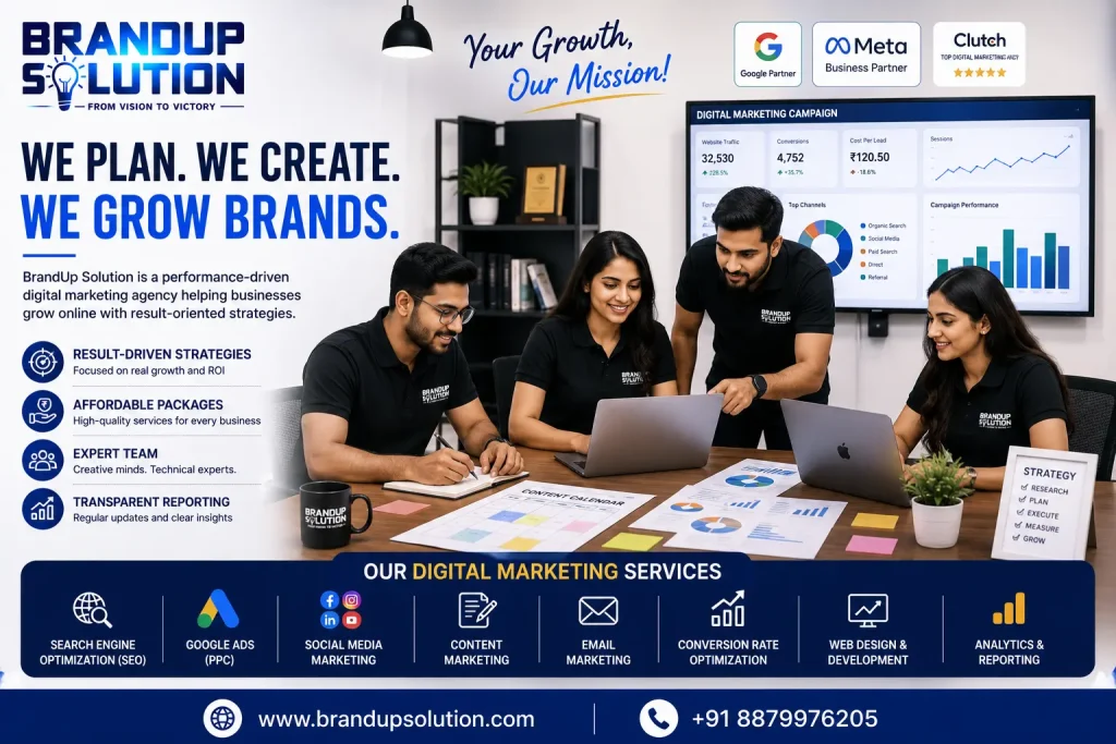 Brandup Solution providing affordable digital marketing services for businesses
